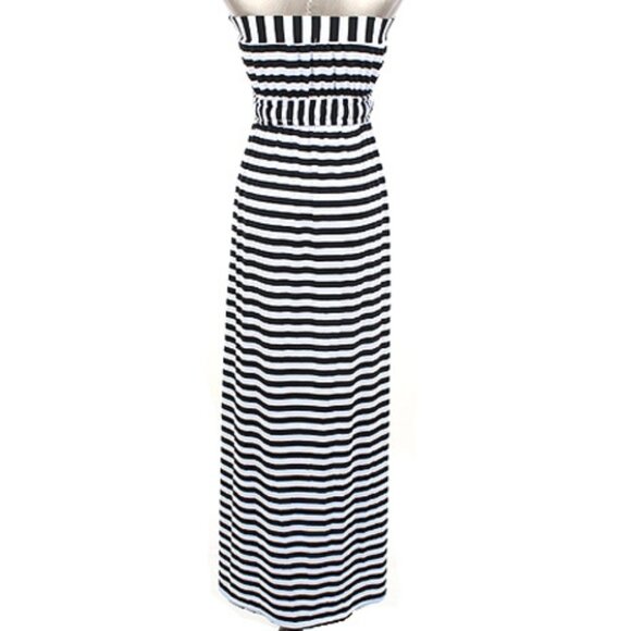 STRIPED Long Maxi Dress Strapless Sz S - NEW - Picture 6 of 6